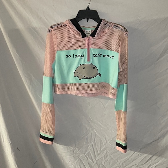 Pusheen Tops - Mesh crop top